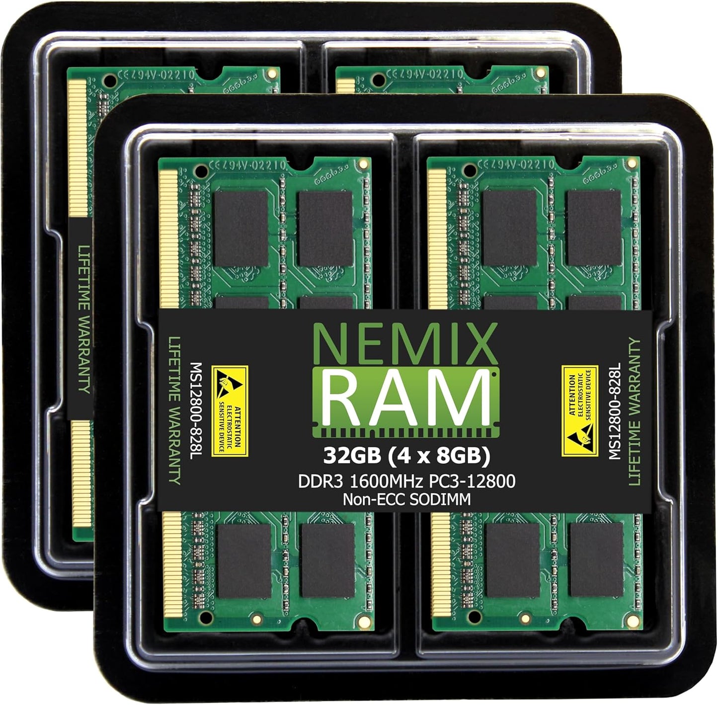 NEMIX RAM 32GB DDR3 1600MHZ PC3-12800 Memory Upgrade Kit