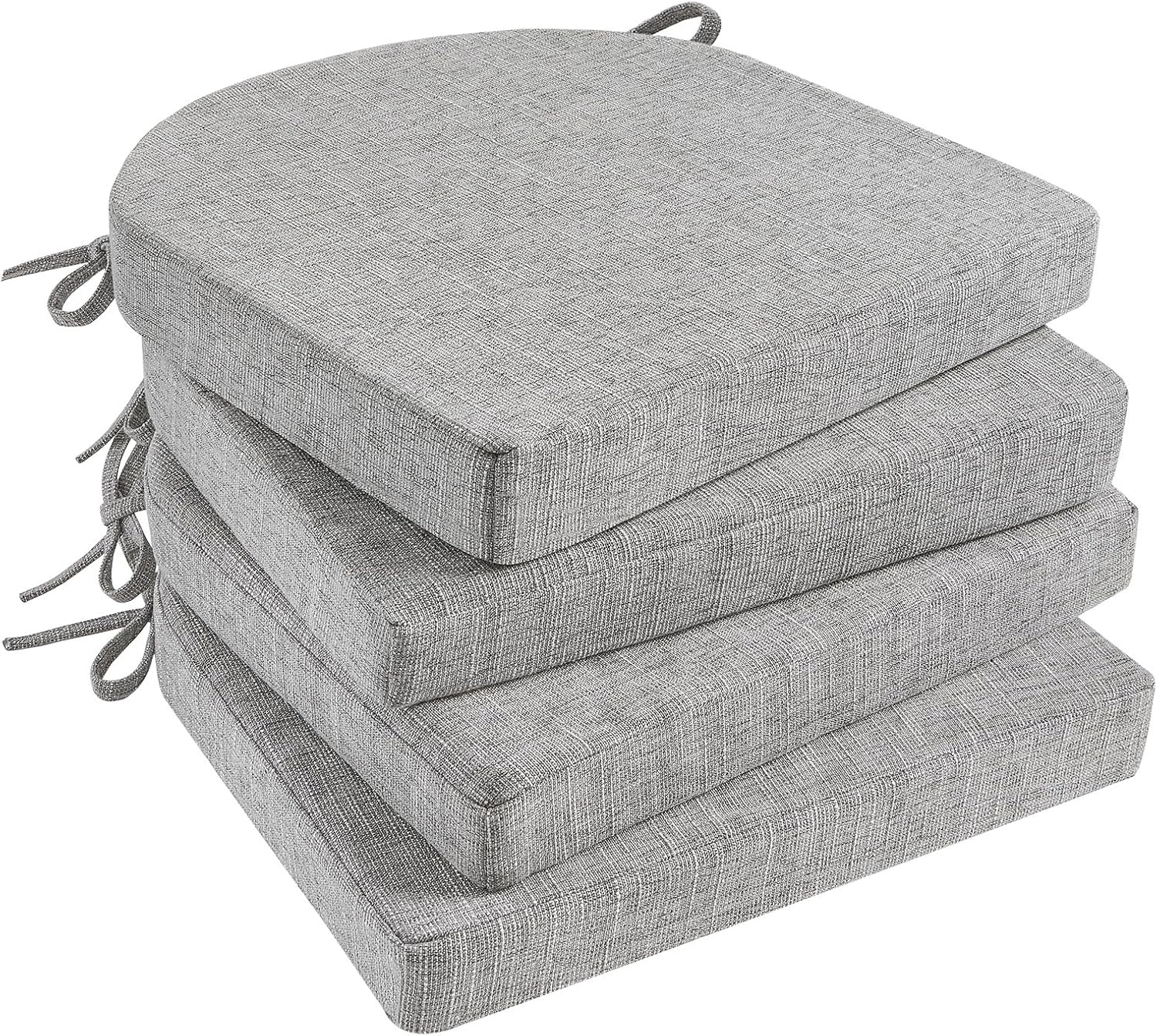 Memory Foam Chair Cushions for Dining Chairs - 4 Pack