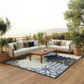 Aloha 9ft 6in x 13ft Indoor/Outdoor Rug Blue Multi-Color - Tropical