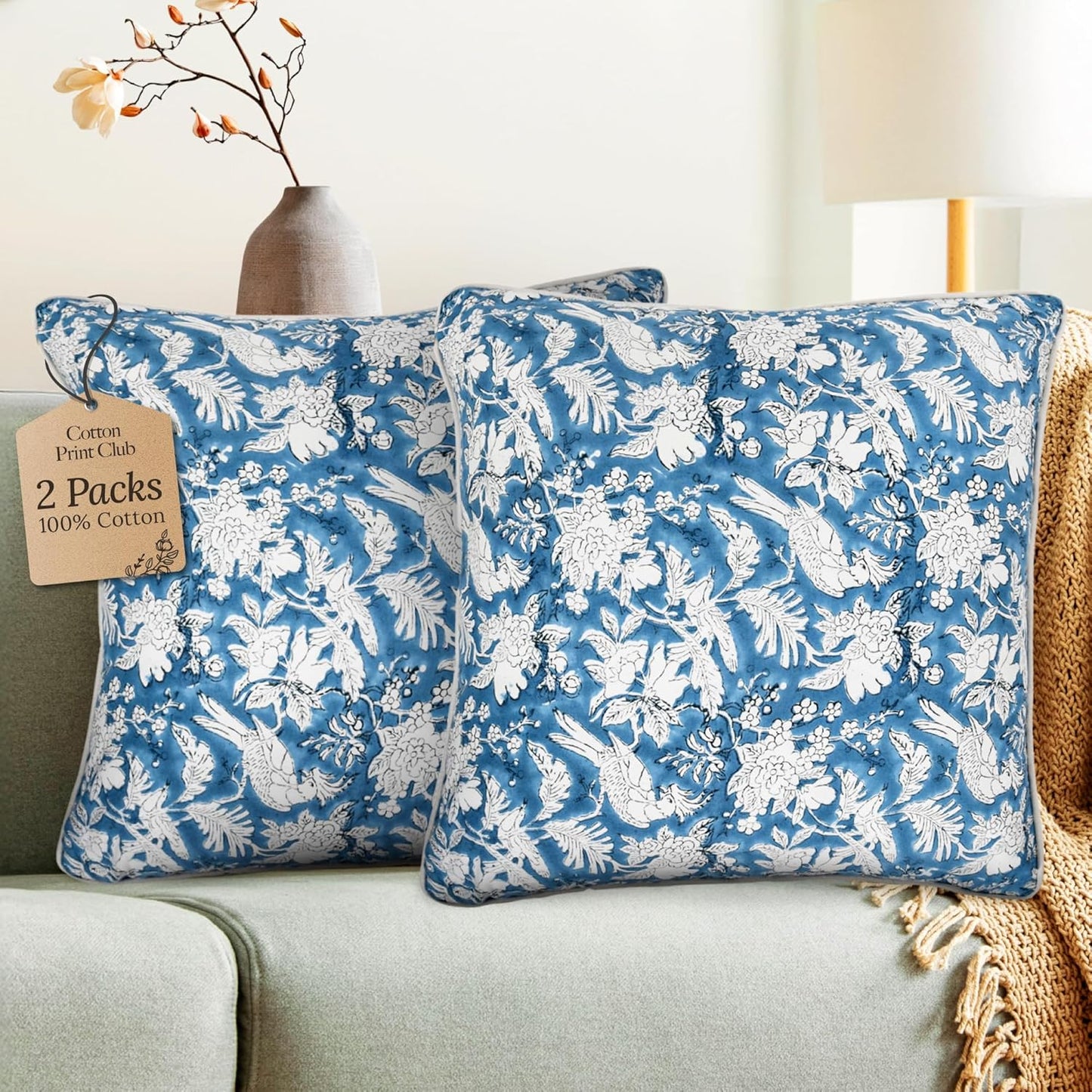 CPC 100% Cotton Throw Pillow Covers for Stylish Home Decor