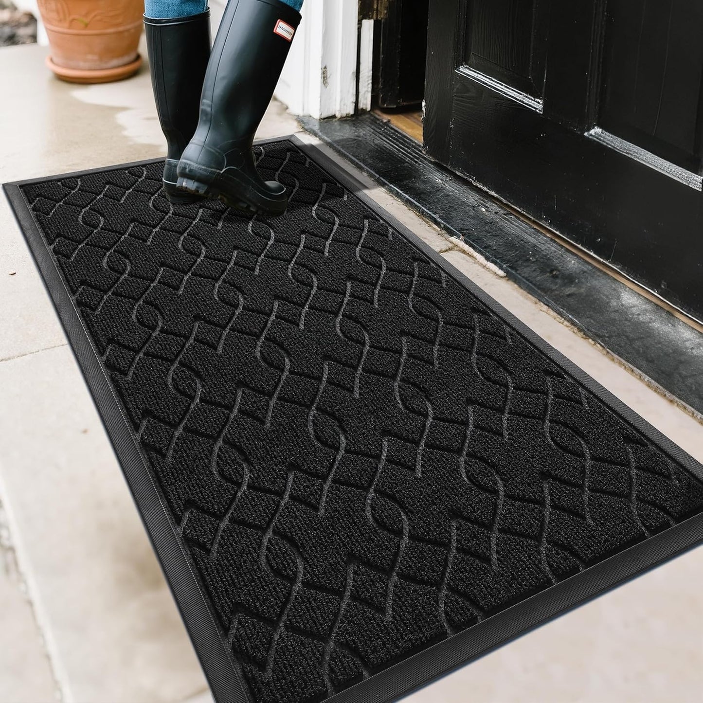 Yimobra Large Door Mat 47x24 for All-Season Outdoor Use