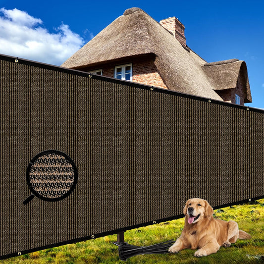 Shade&Beyond 98% Blockage Privacy Screen - Customizable Brown