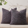Decorative Couch Throw Pillow Covers 20x20 Set of 2 Purple Striped