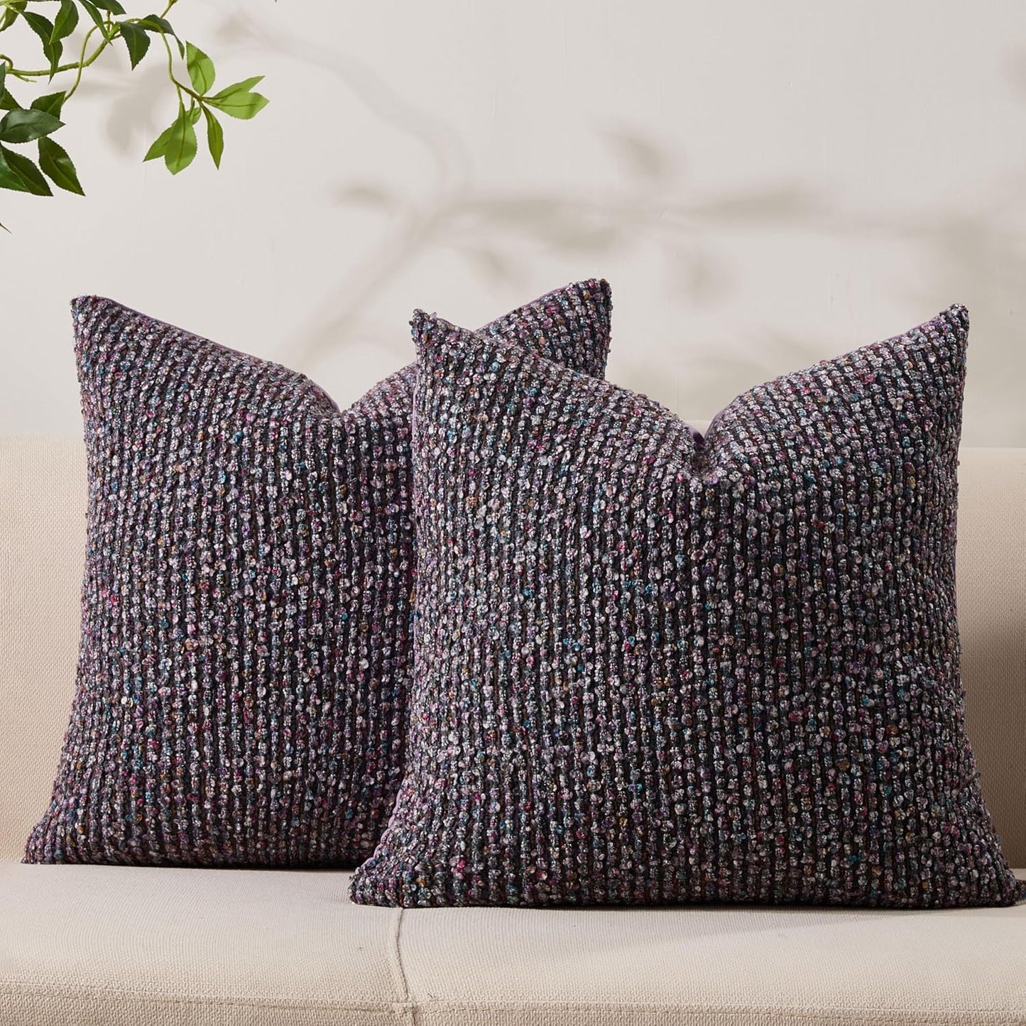 Decorative Couch Throw Pillow Covers Set of 2 for Modern Decor