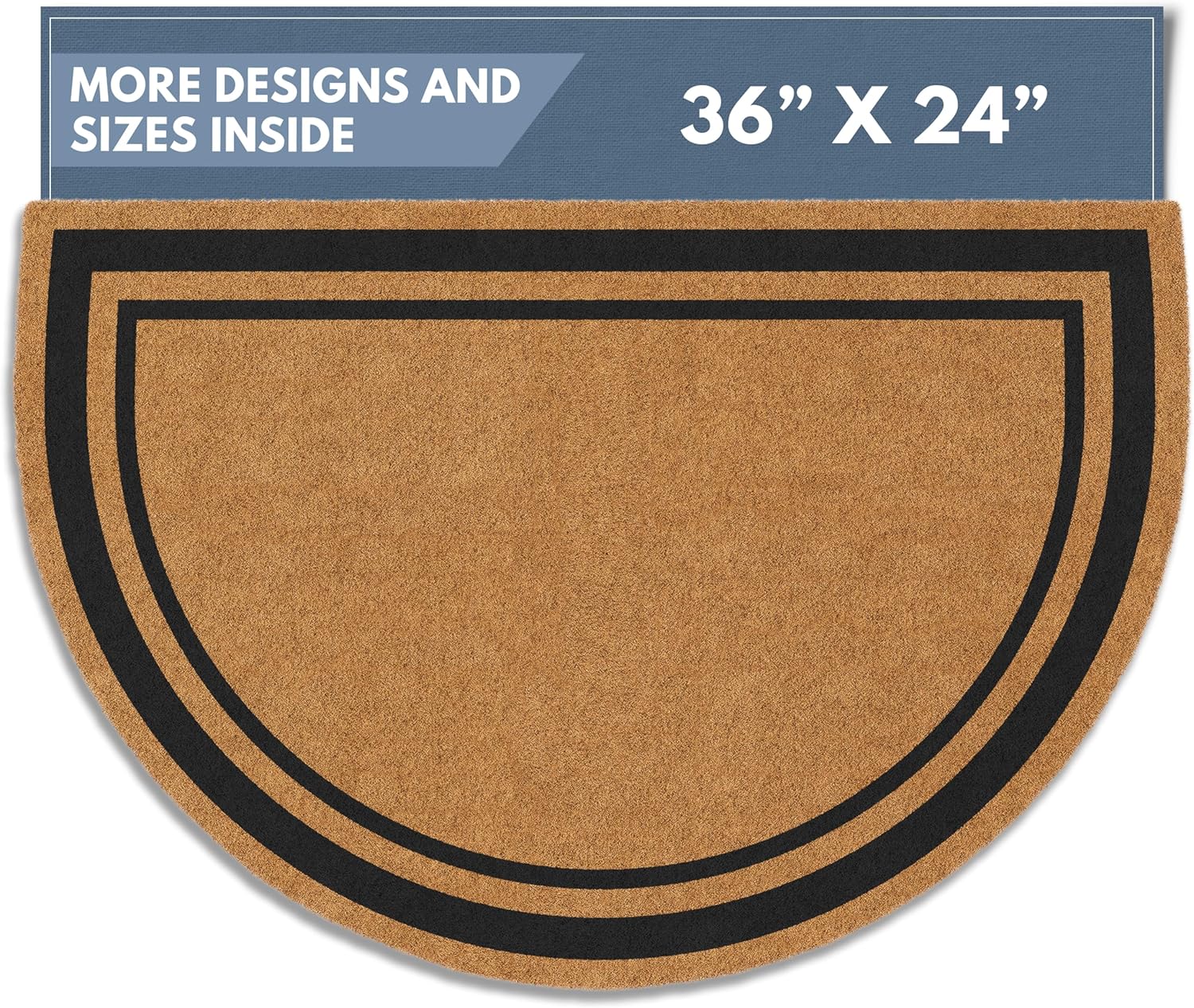 Natural Coco Coir Doormat for Front Door & Outdoor Entrance