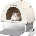Extra Large Stainless Steel Cat Litter Box with Lid for Comfort