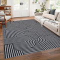 Washable Rug 8x10 Area Rug - Low Pile Soft Rainbow Non Slip