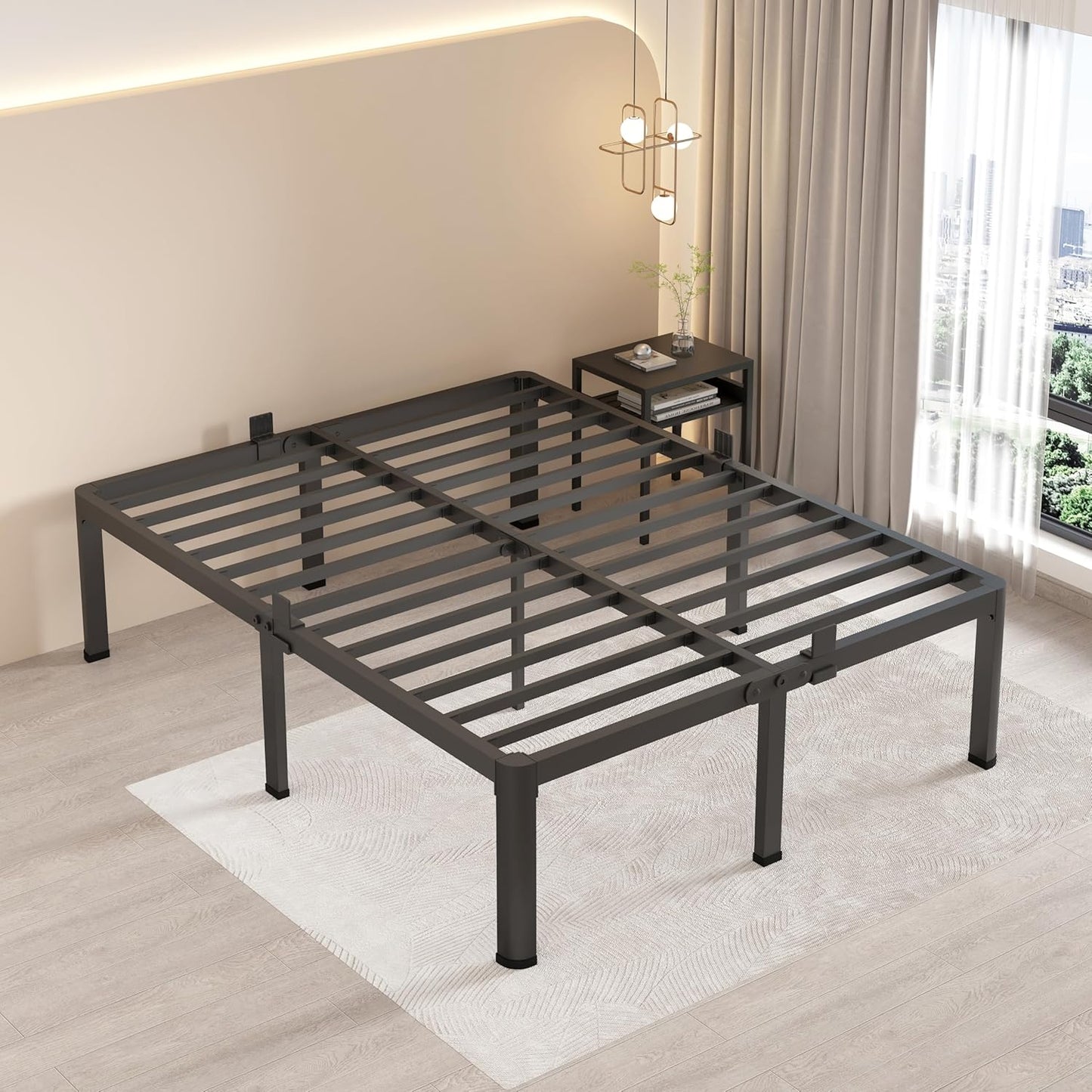 MAF 16 Inch California King Bed Frame with Heavy Duty Design