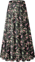 Women's Chiffon White Flowy Maxi Skirt Boho Pleated A Line - 2025