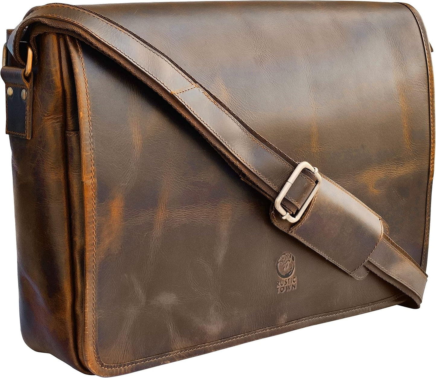 Leather Messenger Bag for Men - Vintage Crossbody Satchel