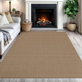 Washable Area Rug 5x7 Non Slip Rubber Backed Woven Rug - Durable
