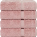 100% Cotton Premium Turkish Bath Towels (4-Piece, Pink)