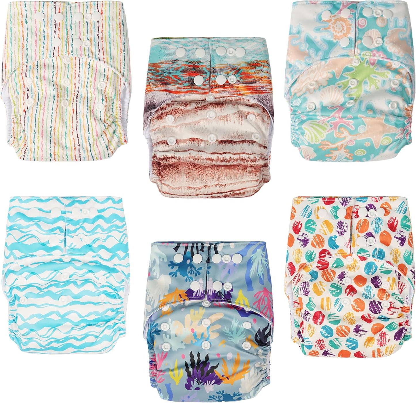 Reusable Cloth Diapers Set - Eco-Friendly & Stylish!
