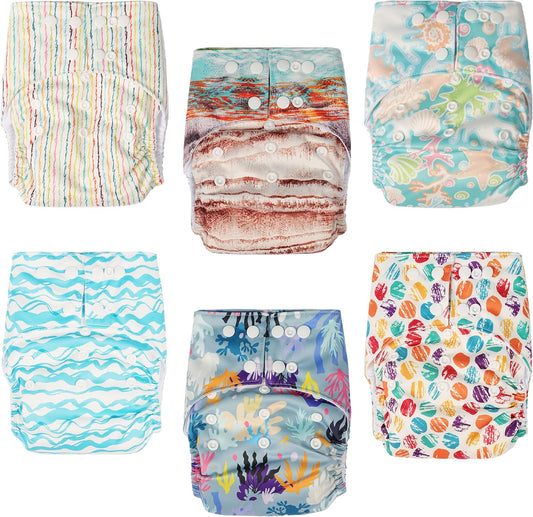 Reusable Cloth Diapers Set - Eco-Friendly & Stylish!