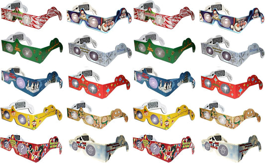 20 Pairs 3D Christmas Glasses for Holiday Fun and Festivities
