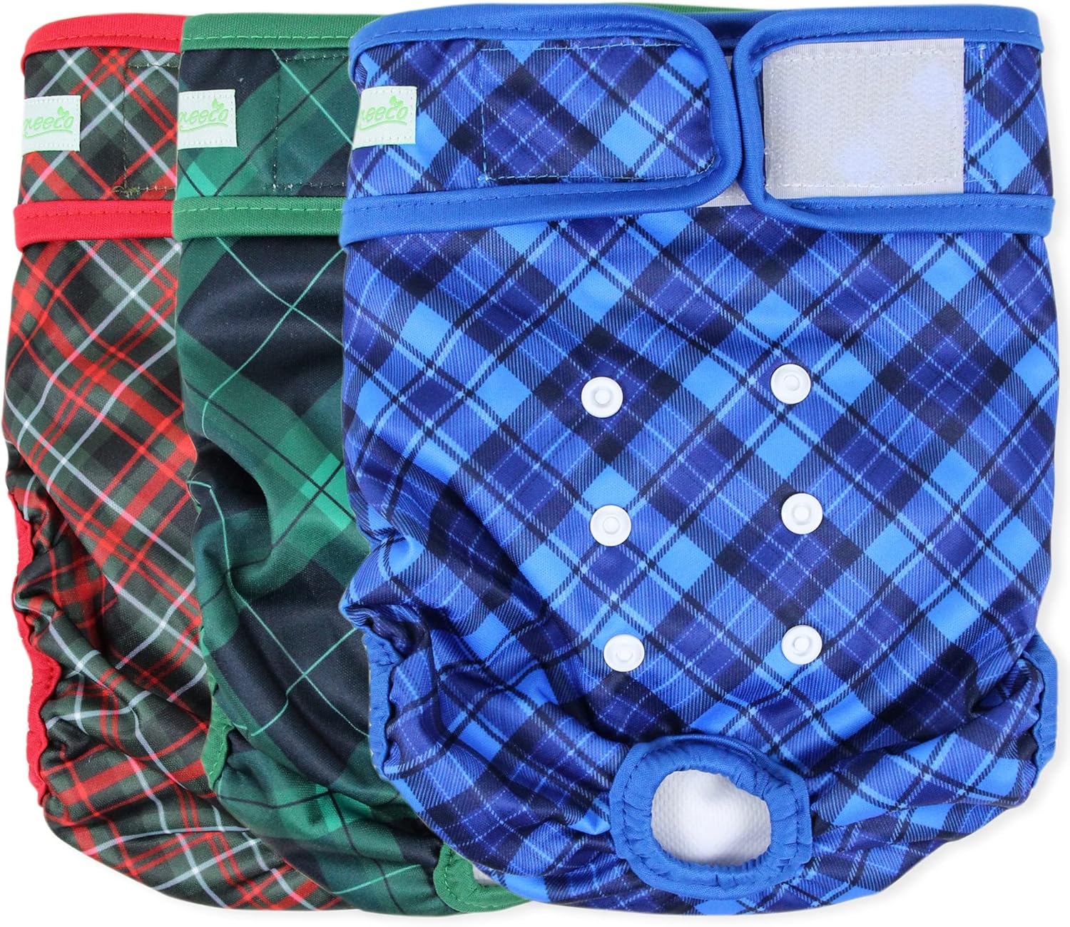 wegreeco Washable Dog Diapers (3 Pack) - Absorbent & Stylish!