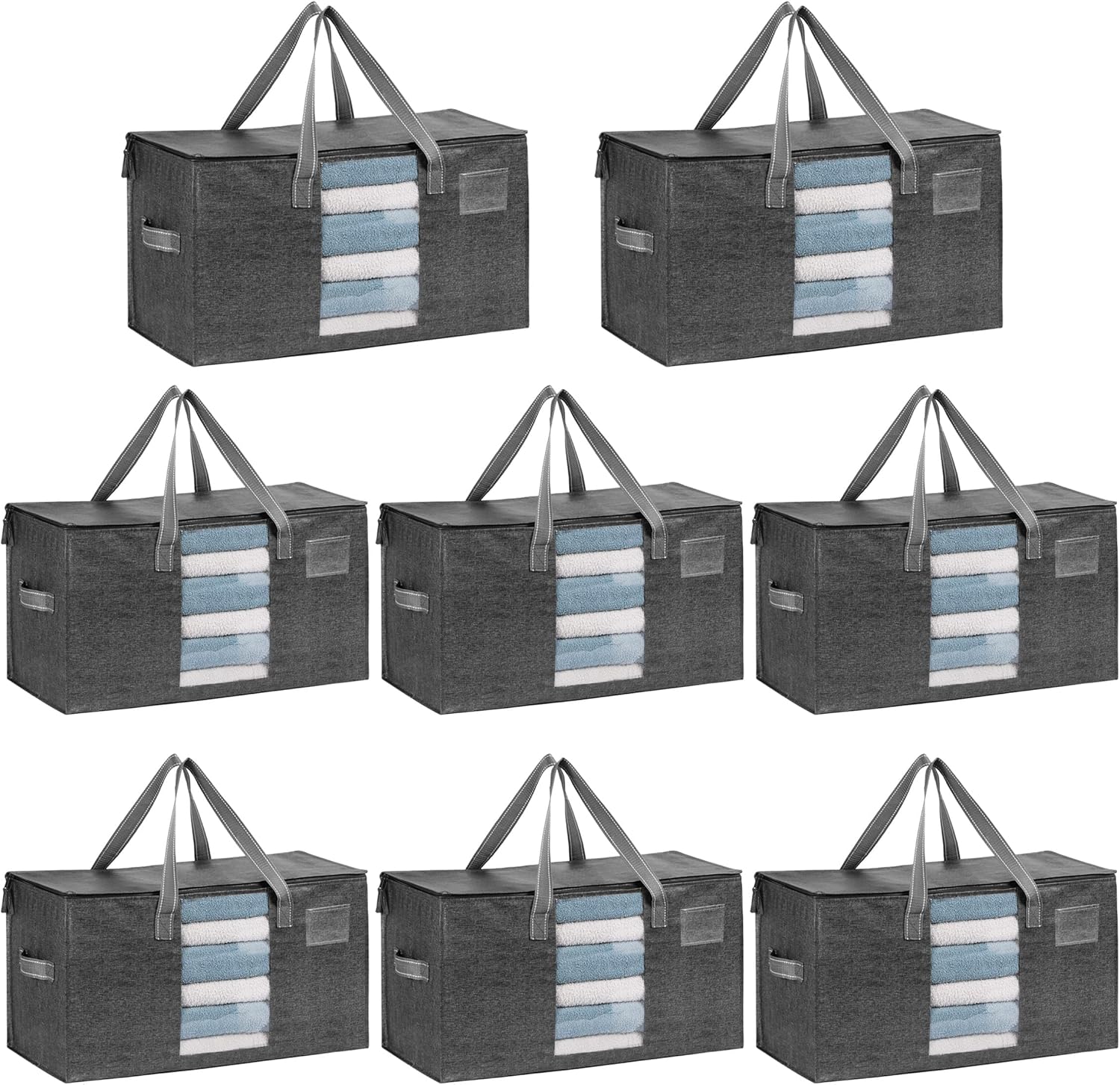 VENO 8 Pack Moving Bags for Comforters and Bedding Storage