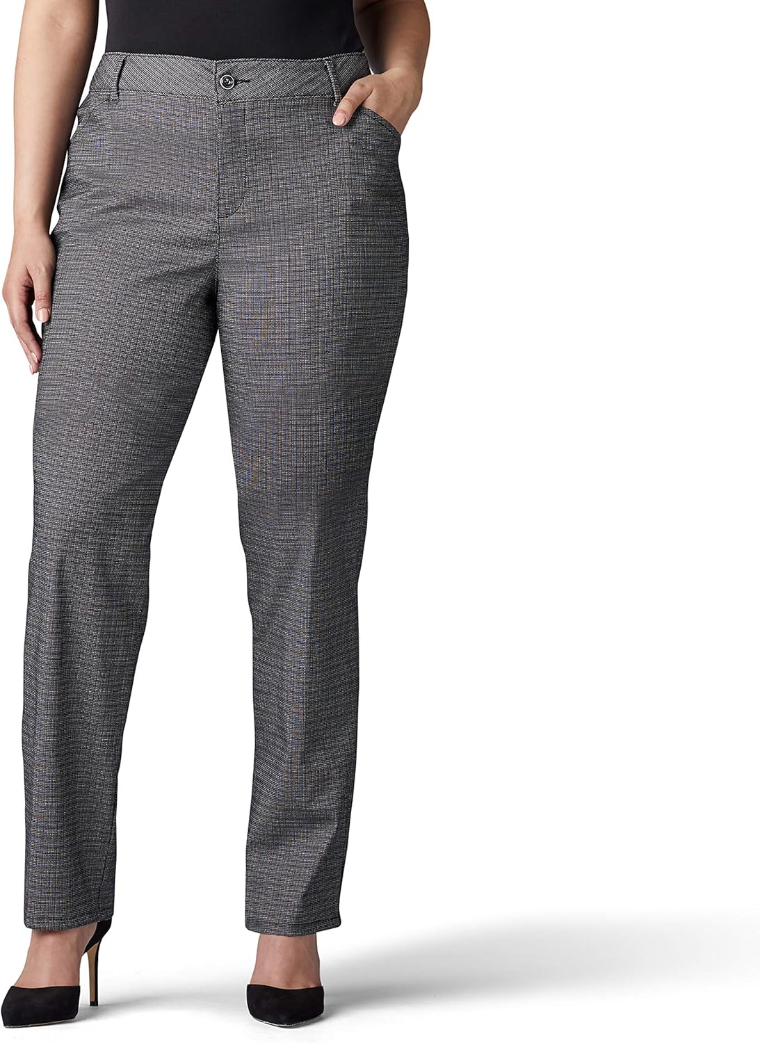 Lee Mid Rise Relaxed Fit Straight Leg Pants for Effortless Style