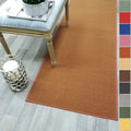 Kapaqua Custom Size Burnt-Orange Rubber Backed Runner - Non-Slip Stair