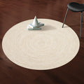 Hausattire Hand Woven Jute Braided Rug 4 ft Round - Reversible Boho