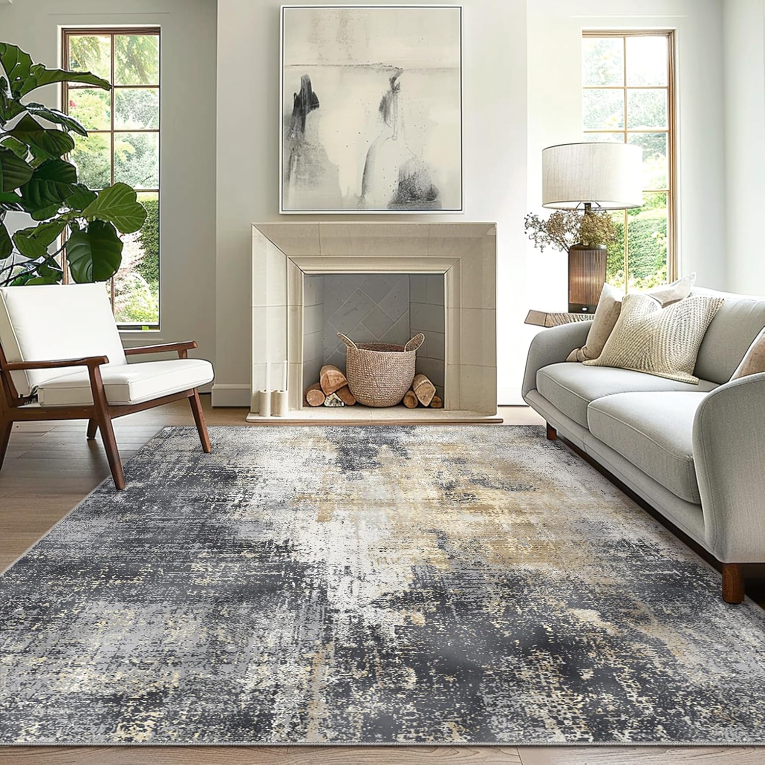 GENIMO Washable Area Rugs for Living Room and Bedroom 8x10