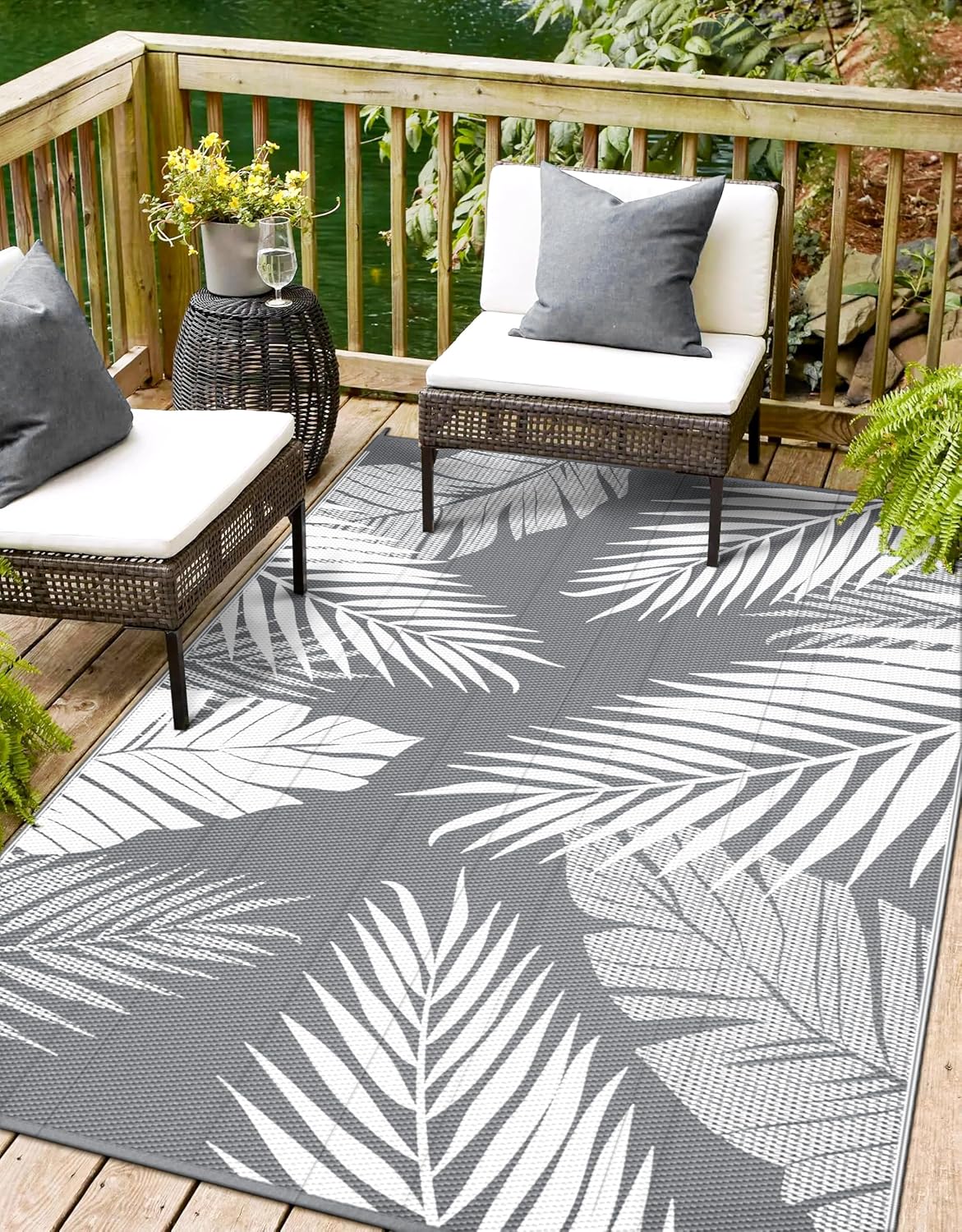 Outdoor Rug 8x10 Waterproof for Patio Clearance & Camping