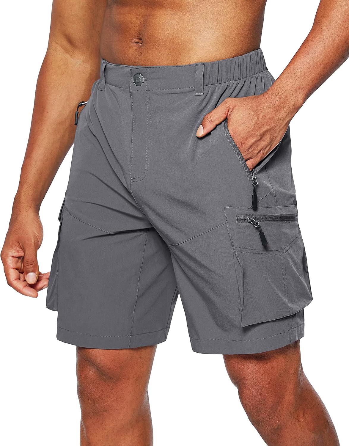 Pudolla Men's Hiking Cargo Shorts for Outdoor Travel and Fishing