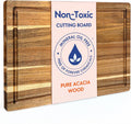 Non Toxic Wood Cutting Board 16 x 11 in - Conditioned, Juice Groove