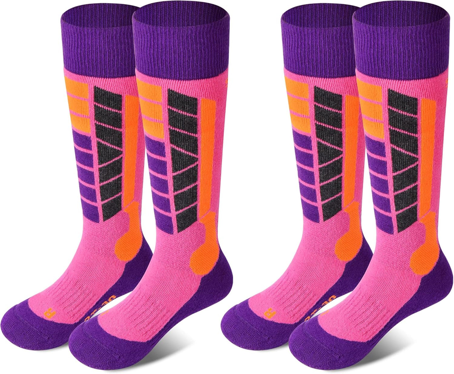 Soared High Performance Winter Ski Socks - 2 Pairs