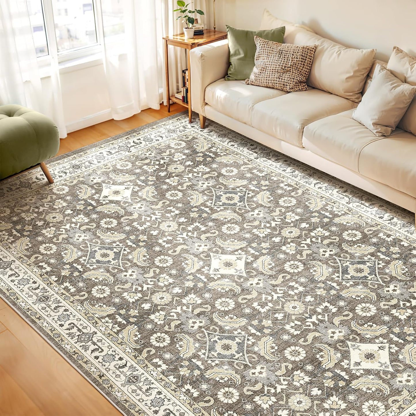 WITSHOCK Living Room Area Rugs 8x10: Soft Non-Slip Vintage Carpet
