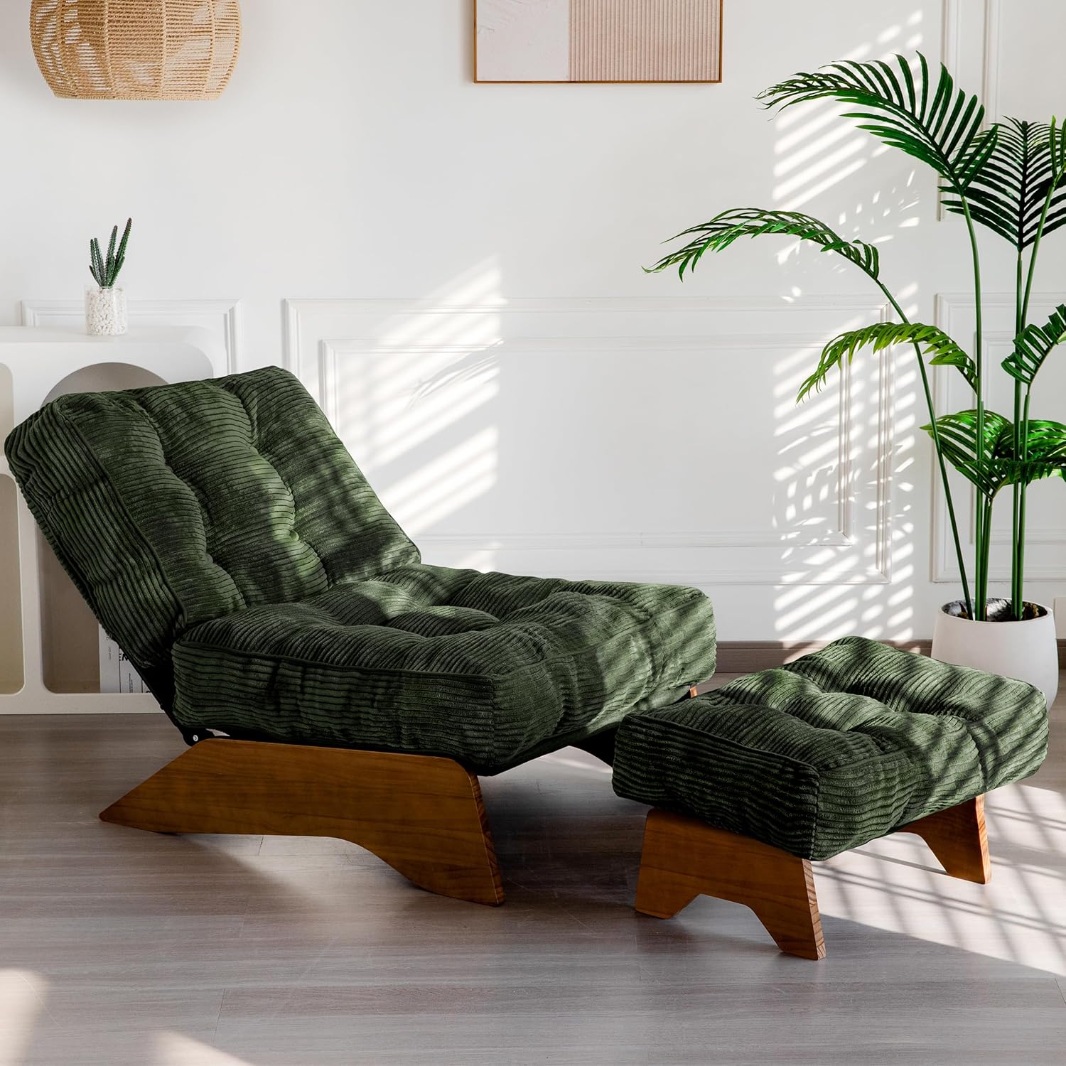 MAXYOYO Accent Chair with Ottoman for Cozy Living Room Relaxation