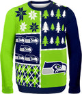 FOCO NFL Busy Block Ugly Sweater for Unisex-Adults - Fun Style