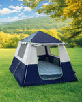 14.1ft x 6.5ft x 9ft Inflatable Camping Tent - Easy Setup Family Tent