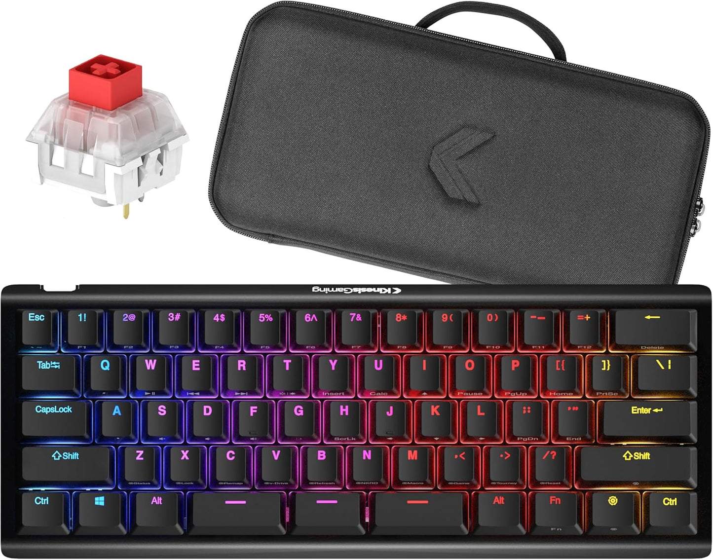 KINESIS Gaming TKO Mechanical Keyboard with Hotswap Features