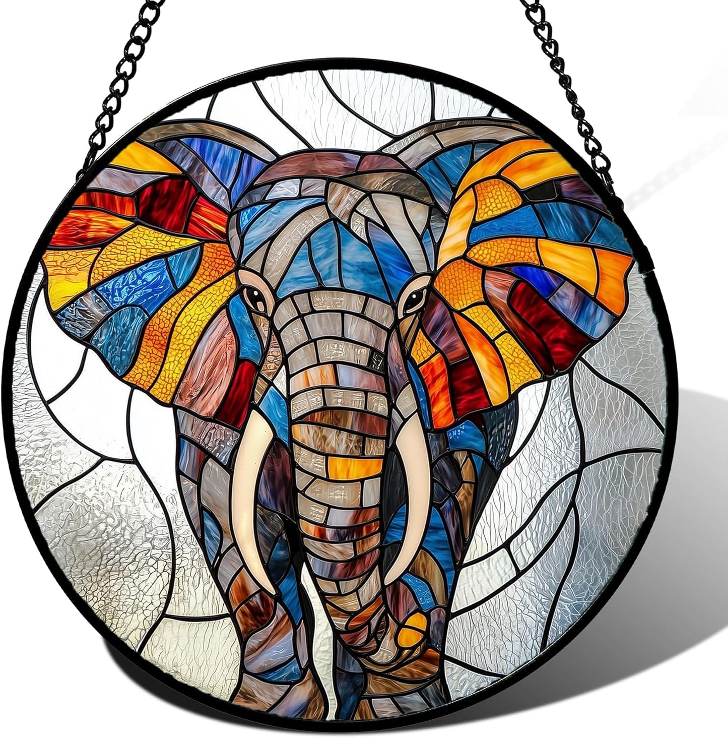 Colorful Elephant Sun Catcher for Home Decor and Gifts