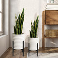 Oakrain Indoor Planter Pots with Stand Set of 2 8ft 10in