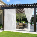 Outdoor Sheer Patio Curtains 2 Panels 100 in x 84 in - Weatherproof