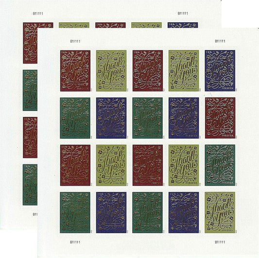 USPS Thank You Postage Forever Stamps for Gratitude Gifts