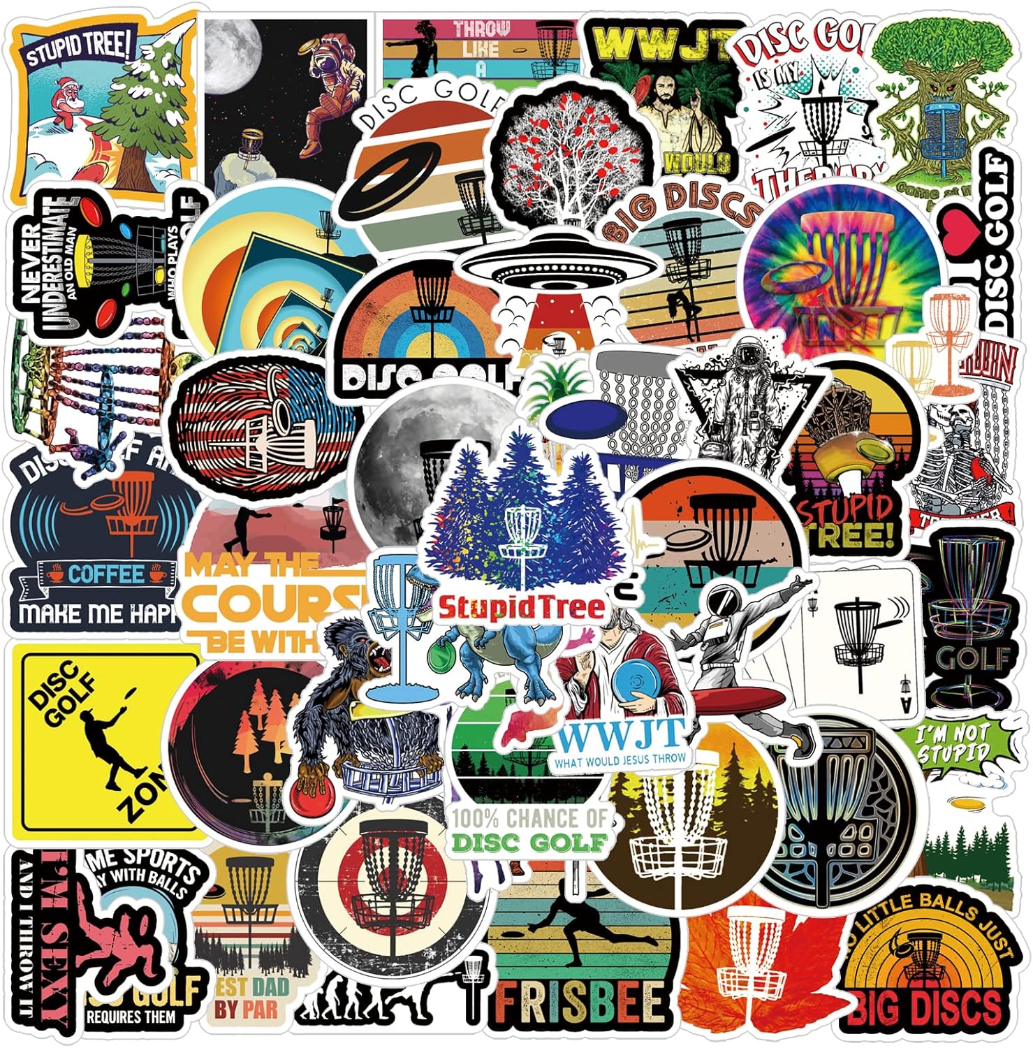 Waterproof Disc Golf Stickers - Motivational Decals