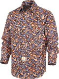 FR Work Shirt Printed Paisley/Hawaii Button Down - FR Protection