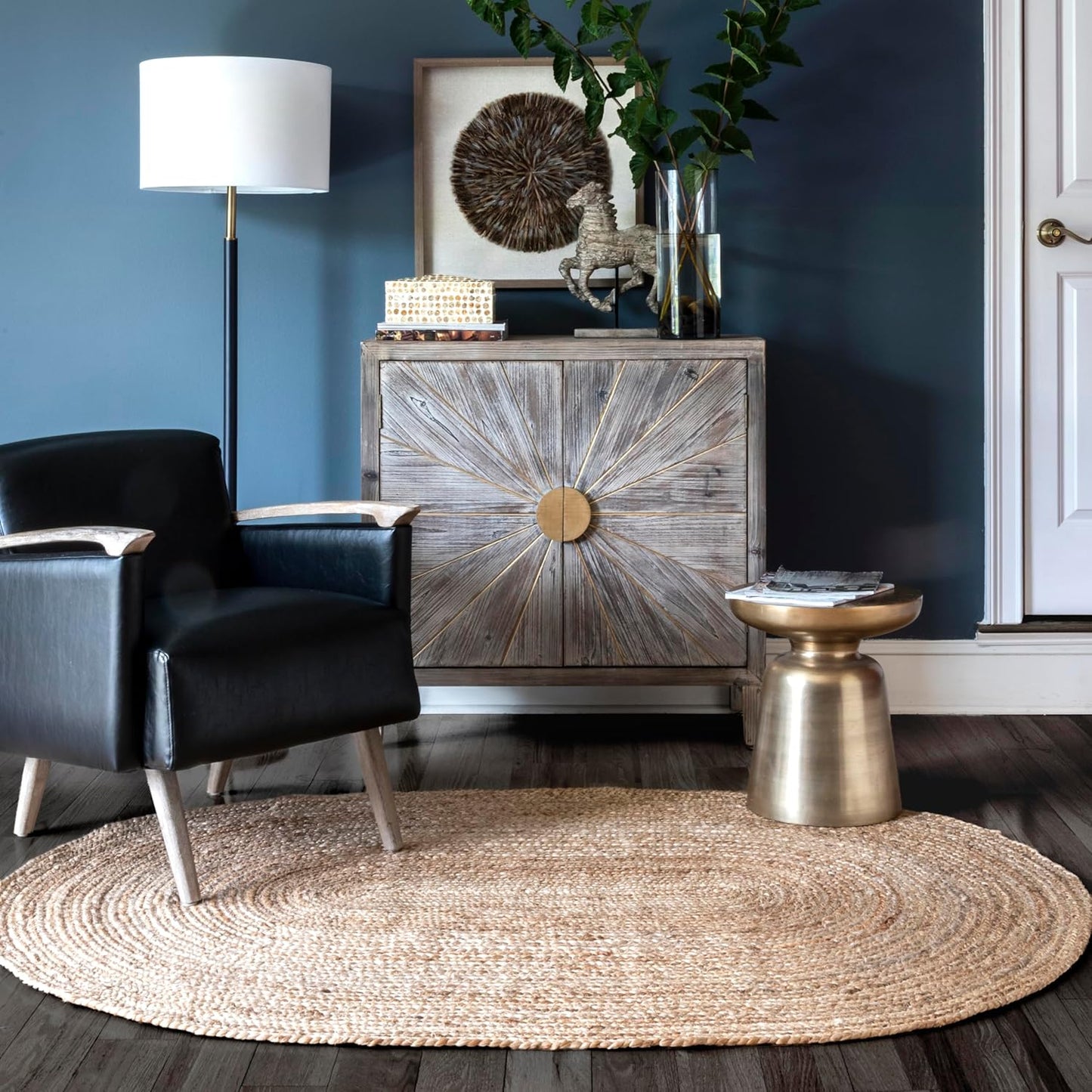 nuLOOM Oval 5x8 Rigo Jute Hand Woven Area Rug for Home