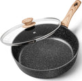 MICHELANGELO Deep Frying Pan with Lid, 11 Inch Nonstick Skillet