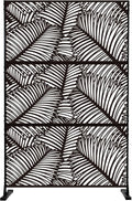 Metal Privacy Screen 74 in H x 47.2 in W - Decorative Freestanding