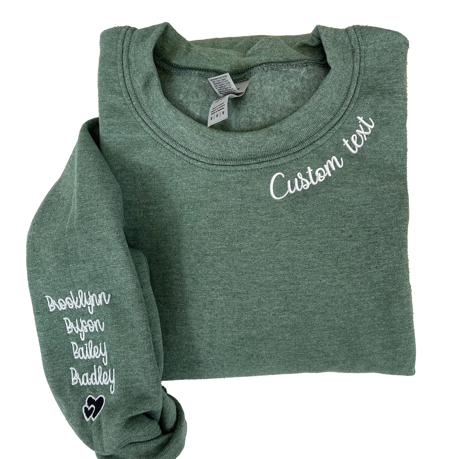 Personalized Embroidered Sweatshirt - Custom Names, Perfect Gift for Mom & Grandma