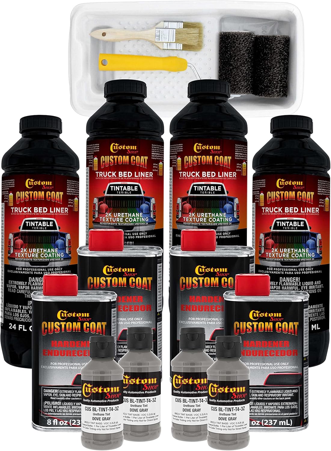 Custom Coat Dove Gray Truck Bed Liner Kit for Easy Application