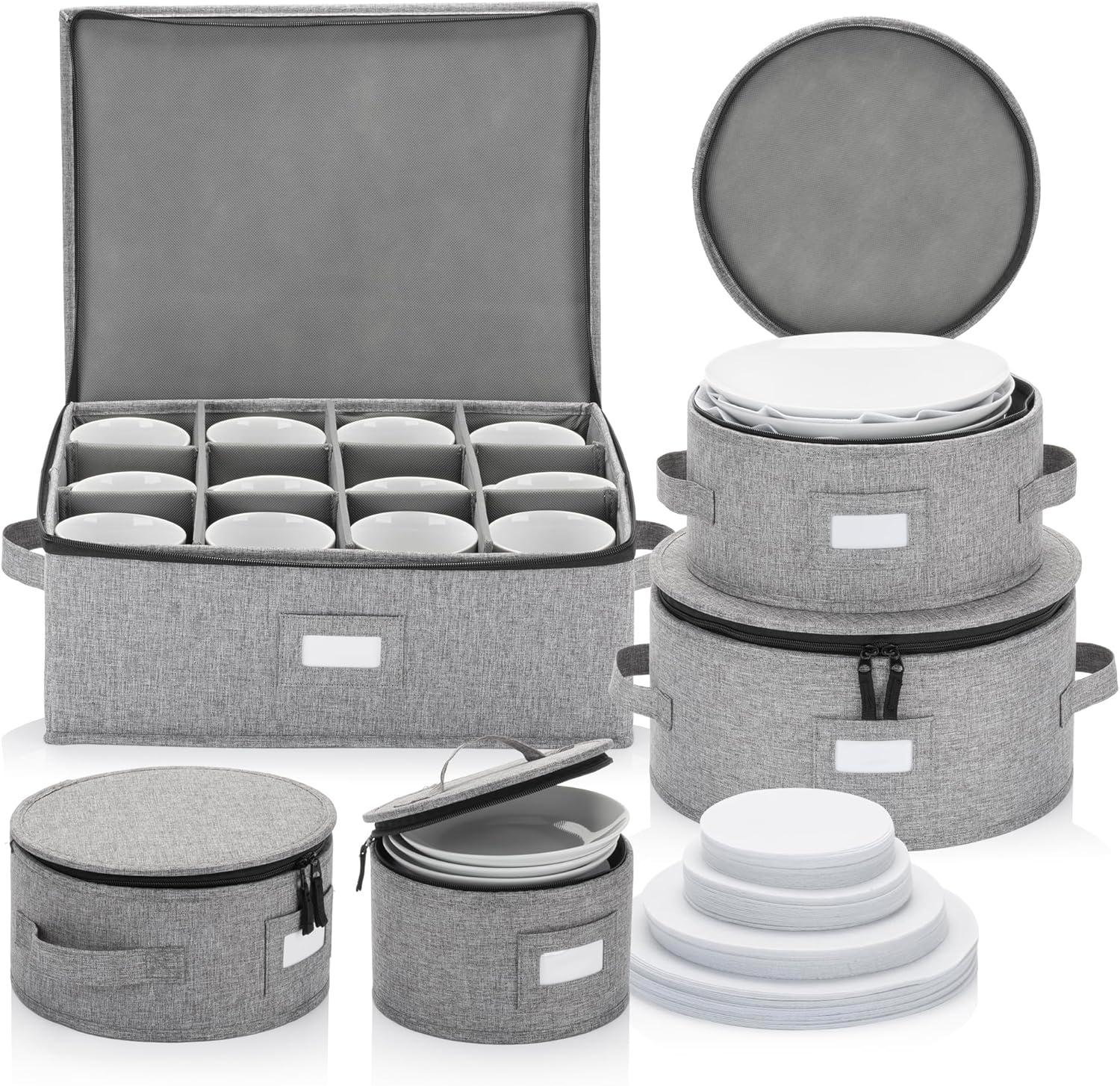 China Storage Set for Plates and Cups - 5 pc Stackable Set