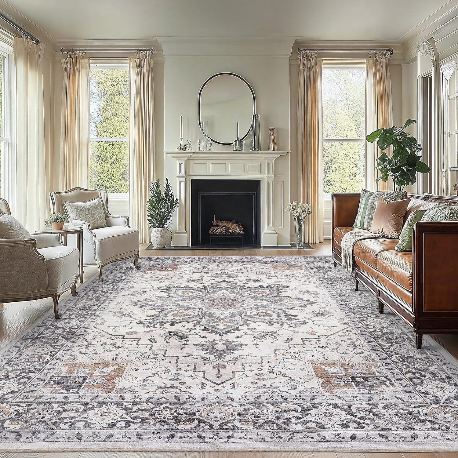 8x10 Area Rugs with Non-Slip Backing for Any Room Style