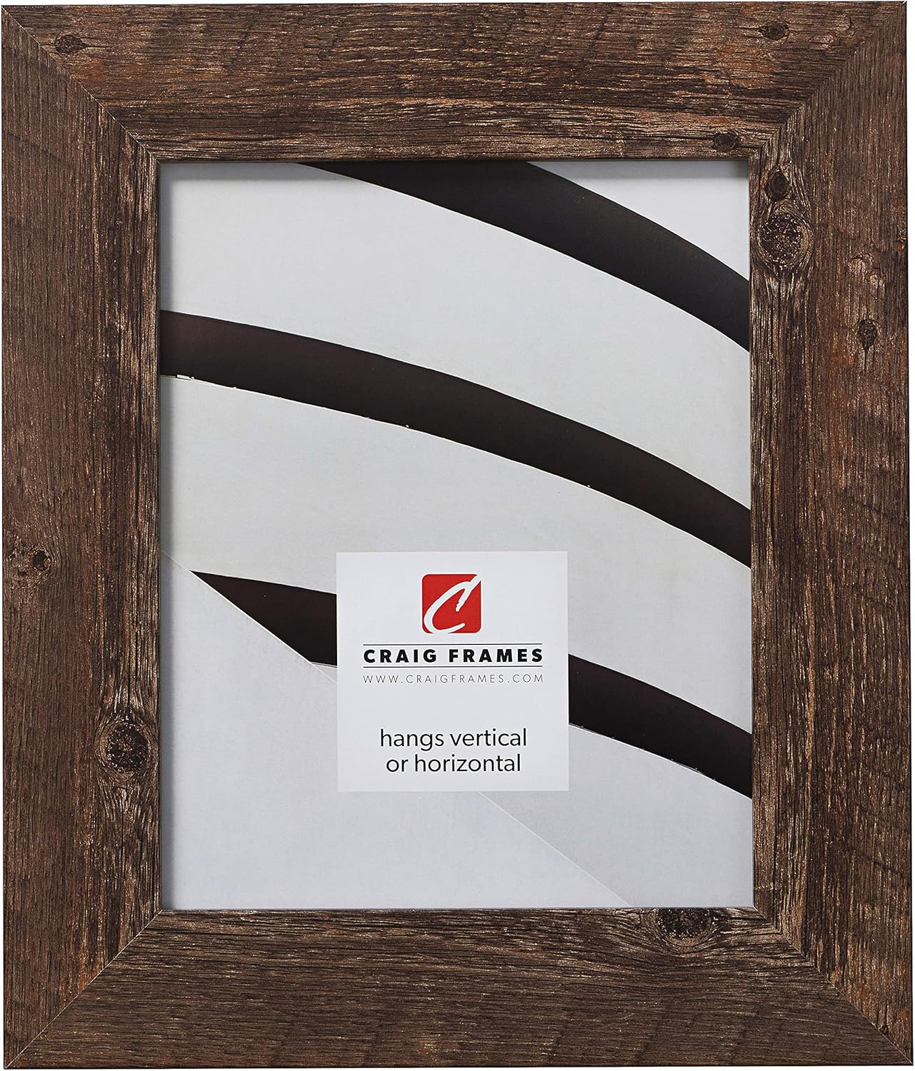 Craig Frames Faux Barnwood Picture Frame for Rustic Decor