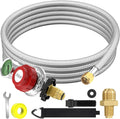 12 ft 0-30 PSI Adjustable Propane Regulator with Gauge - Precise