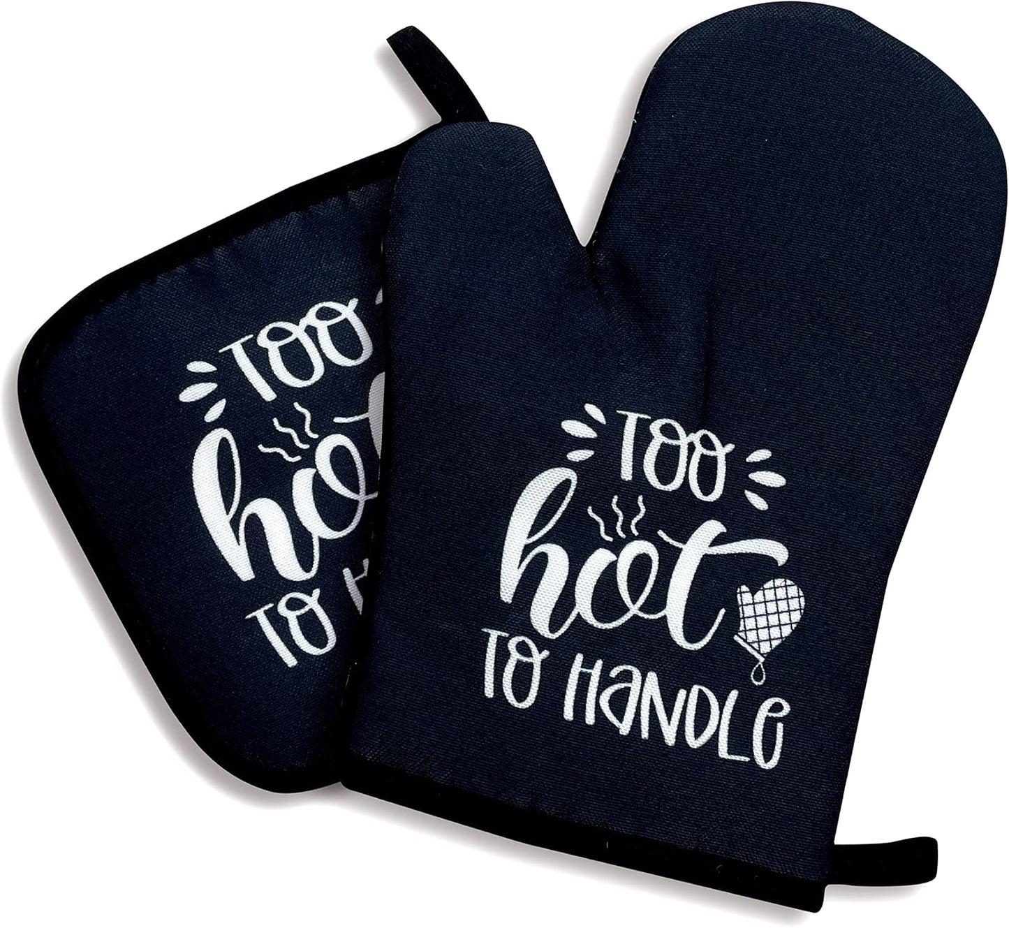 Cute Silicone Oven Mitt Set - Funny & Non-Slip!